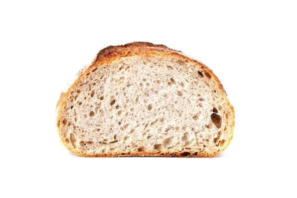 Pane Appena Sfornato Isolato Sfondo Bianco Ricetta Pane Sano Articoli — Foto Stock