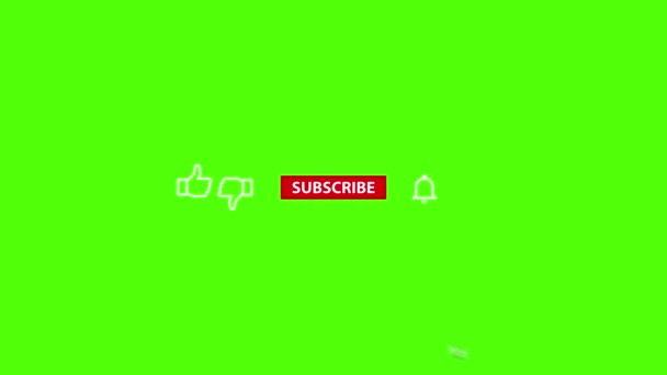 Botão em inglês subscribe on a green background — Vídeo de Stock