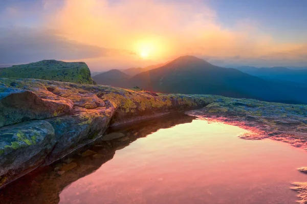 Drone Flight Top Mount Khomyak Hamster Gorgan Carpathians Ukraine Wild — Stock Photo, Image