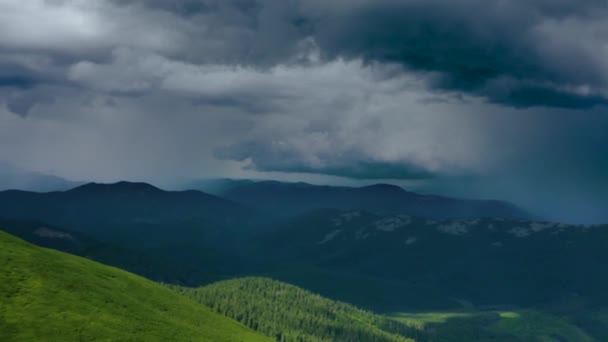 Sturm Und Schlechtes Wetter Landschaftliche Naturphänomene Den Wolken Bunte Kombinationen — Stockvideo