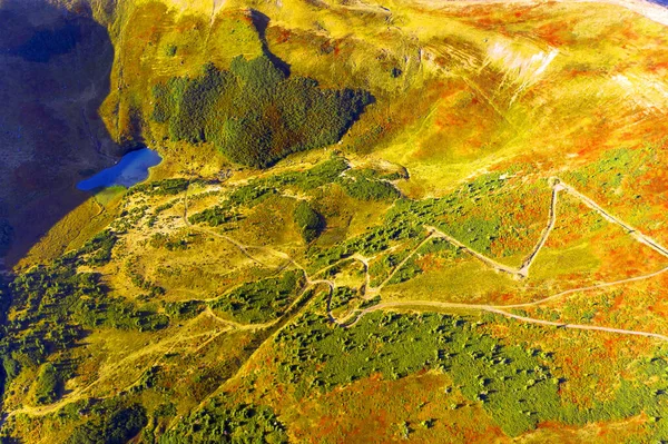 Luchtfoto Door Drone Copter Svidovets Bergrug Bergen Meren Vorozheska Apshinets — Stockfoto