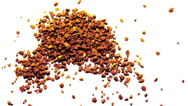 Kahverengi dondurulmuş kahve beyaz arka planda