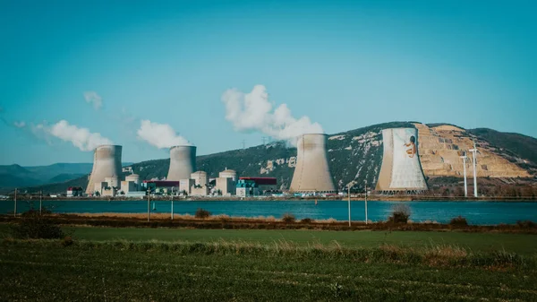 Cruas Nuclear Power Plant Cruas Meysse Nuclear Electricity Production Center — Stock Photo, Image