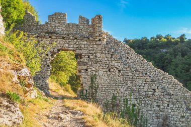  Details of the fortification of the Castel of Crussol - Saint-Peray, France