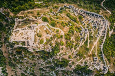 Castle de Crussol - in the commune of Saint-Peray that dominates the valley of Rhone - Rhone-Alpes - France
