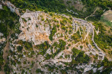 Castle de Crussol - in the commune of Saint-Peray that dominates the valley of Rhone - Rhone-Alpes - France