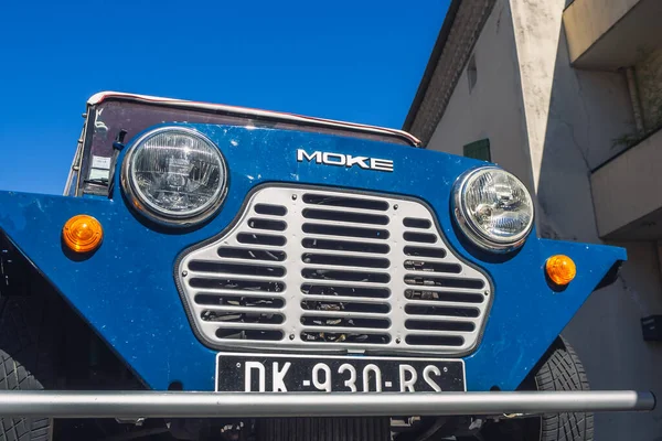 Loriol Sur Drome Frankreich September 2022 Vintage Blue Mini Moke — Stockfoto