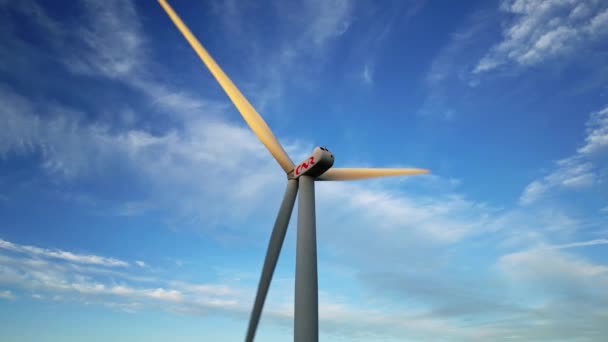 Pouzin Francie Října 2022 Větrné Turbíny Při Východu Slunce Větrná — Stock video