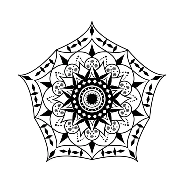 Illustrazione Vettoriale Mandala Decorativi Ornamenti Rotondi Preferiscono Vettori Orientali Modelli — Vettoriale Stock