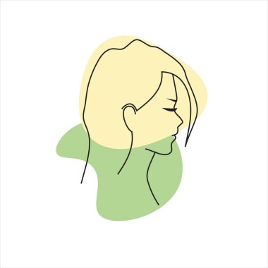 Siyah çizgili bir kızın silueti.