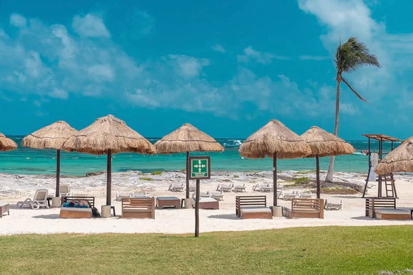 Cancun Messico Maggio 2021 Vista Panoramica Del Letto Sotto Tetto — Foto Stock