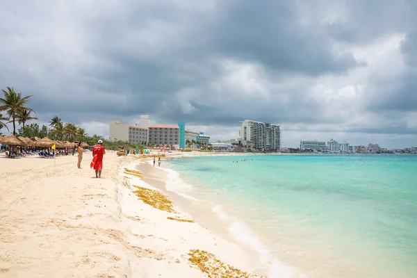 Канкун Мексика Мая 2021 Года Живописный Вид Мыс Мбаппе Пляжными — стоковое фото