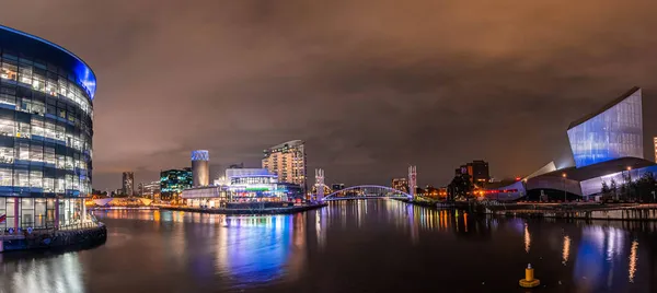 Die Lichter des Schiffskanals von Manchester. — Stockfoto