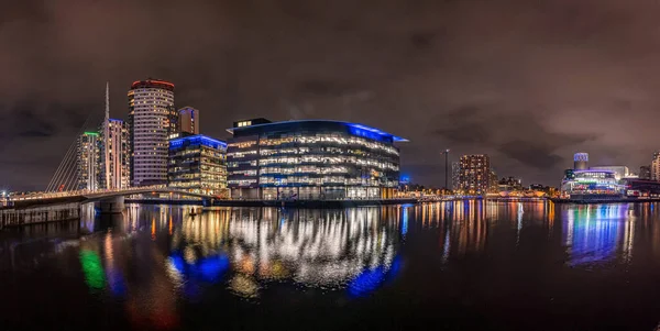 The Lights Of Manchester Ship Canal. — Stock Photo, Image