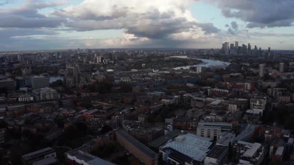 Luchtfoto van de stad Londen, verenigd koninkrijk — Stockvideo