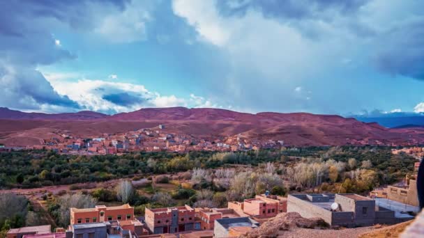 Vista aerea timelapse della bellissima città vecchia in Marocco. — Video Stock