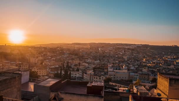 Bellissimo timelapse della città di Fes in Marocco. — Video Stock