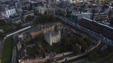 İngiltere 'nin yukarısından Londra Kulesi' nin havadan görünüşü, Ünlü Yer