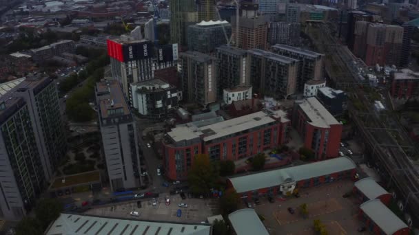 英国曼彻斯特市的空中景观 — 图库视频影像