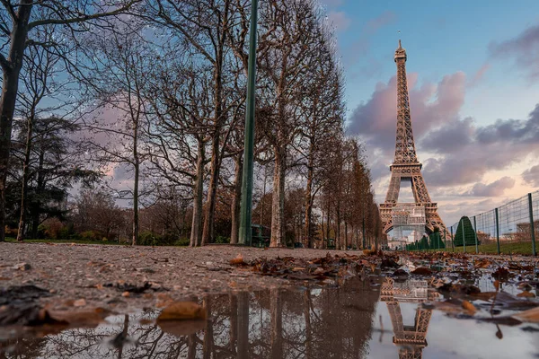 Prachtig Uitzicht Beroemde Eiffeltoren Parijs Frankrijk Tijdens Magische Zonsondergang Beste — Stockfoto