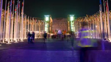 Al Wasl Plaza kubbesinin Dubai ExPO 2020 'deki zamanı.