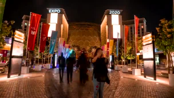 Timelapse of the Al Wasl Plaza dome at the Dubai EXPO 2020 — Stock Video