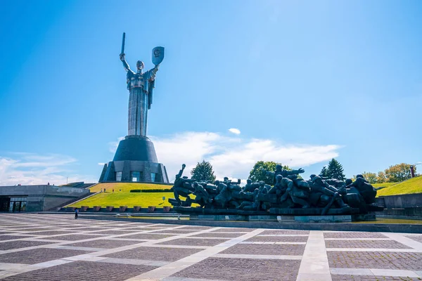 Kiev Ukraina Juli 2021 Moderlandmonumentet Statyn Rostfritt Stål Del Historiska — Stockfoto