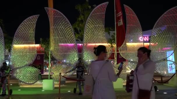 Beaux éléments de design de l'exposition Dubai Expo 2020. — Video