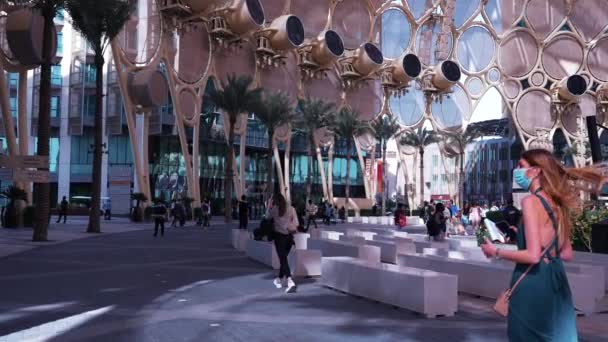 Domo Al Wasl Plaza en la EXPO Dubai 2020 en los Emiratos Árabes Unidos — Vídeos de Stock