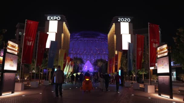 Bellissimi elementi di design della mostra Dubai Expo 2020. — Video Stock