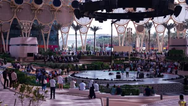 Θόλος Al Wasl Plaza στην έκθεση Dubai EXPO 2020 στα Ηνωμένα Αραβικά Εμιράτα — Αρχείο Βίντεο