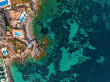 Playa de Formentor - Cala Pi de la Posada, Cap Formentor 'da güzel plaj, Palma Mallorca, İspanya