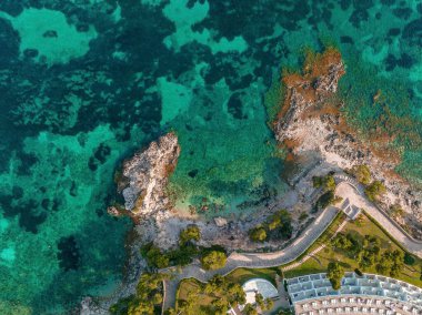 Playa de Formentor Cala Pi de la Posada, Cap Formentor 'da güzel plaj, Palma Mallorca, İspanya