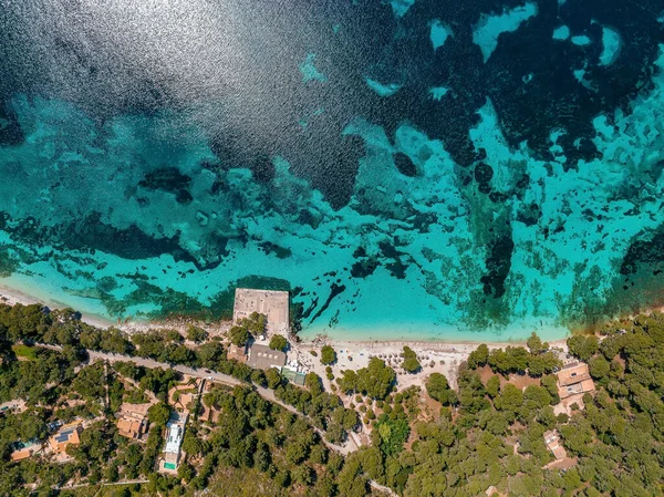 tropik cennet plaj beyaz kum ve coco avuç içi ile seyahat turizm geniş panorama arka plan kavramı