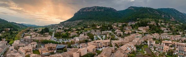 Aerial Panoramic View Valdemossa Village Mallorka Spain — Stockfoto