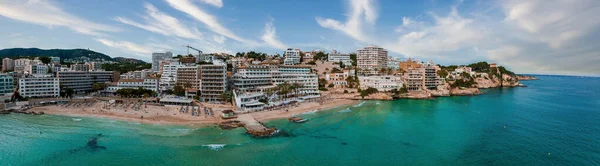 Birds Eye Panoramic View Island Mallorca Port Sea Town Palma — Photo