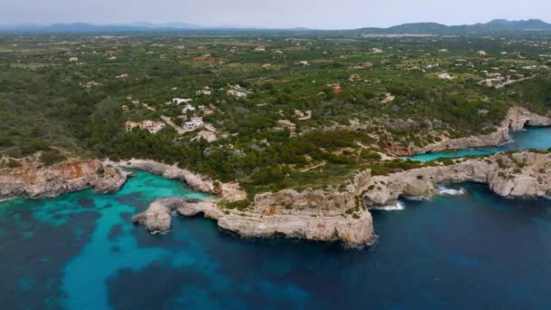 Aerial View Calo Des Moro Mallorca Spain One Most Beautiful — Video