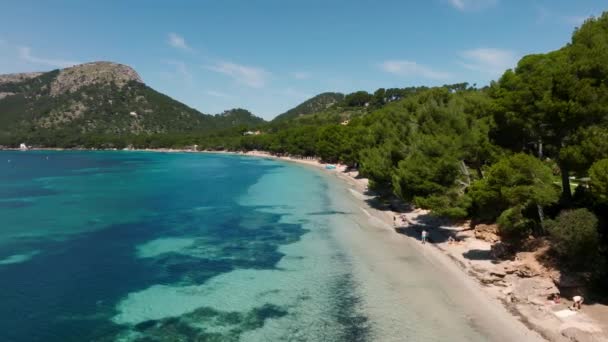 Playa Formentor Cala Posada Красивий Пляж Cap Formentor Palma Mallorca — стокове відео