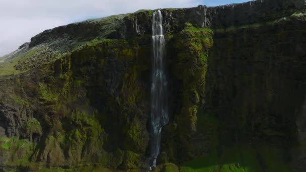Прекрасна Ісландська Природа Літній Час Сонячна Погода Магічна Ісландія Зеленими — стокове відео