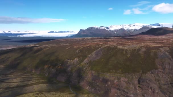 Hermosa Naturaleza Islandesa Durante Verano Tiempo Soleado Islandia Mágica Con — Vídeo de stock