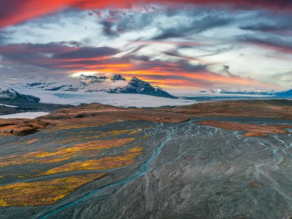 アイスランド アイスランド グレーシャーベイ ラグーンの美しい冷たい山水画 — ストック写真