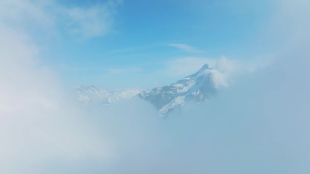 Cumbre Montaña Del Himalaya Sobre Las Nubes Annapurna Nepal Vista — Vídeos de Stock