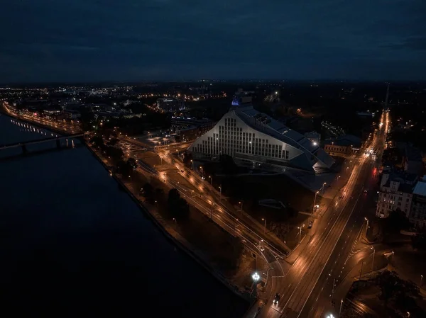 Riga Lettonie Juin 2022 Vue Panoramique Bibliothèque Nationale Lettone Riga — Photo