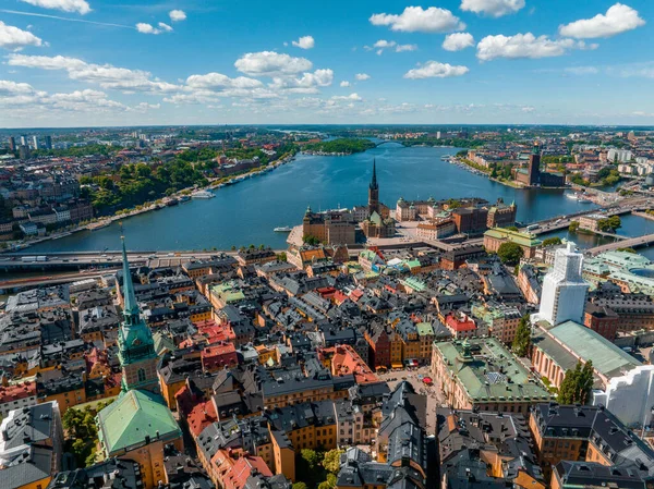 Vue Panoramique Aérienne Vieille Ville Gamla Stan Stockholm Belle Suède — Photo