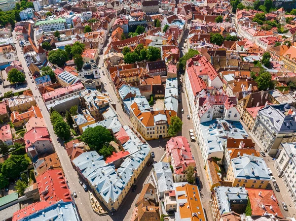 Beautiful Aerial View Tallinn Old Town Medieval City Northen Europe — Stock Photo, Image