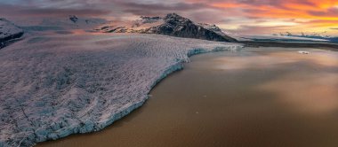 İzlanda, Jokulsarlon lagün, İzlanda buzul lagün Körfezi'nin güzel soğuk manzara resim,