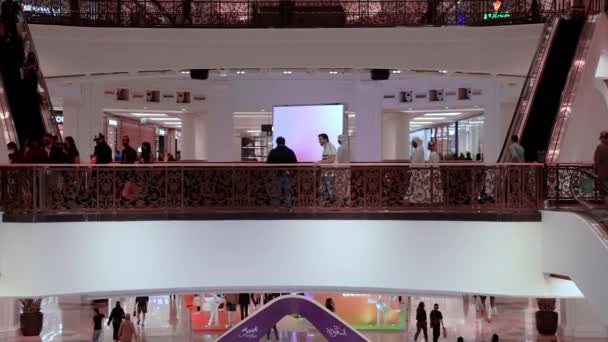 Multi Level Winkelcentrum Bekend Als Mall Emirates Een Van Grootste — Stockvideo