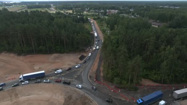 Budowa Drogi Obwodnica Kekava Nowy Odcinek Drogi Rig Bauska Część — Wideo stockowe