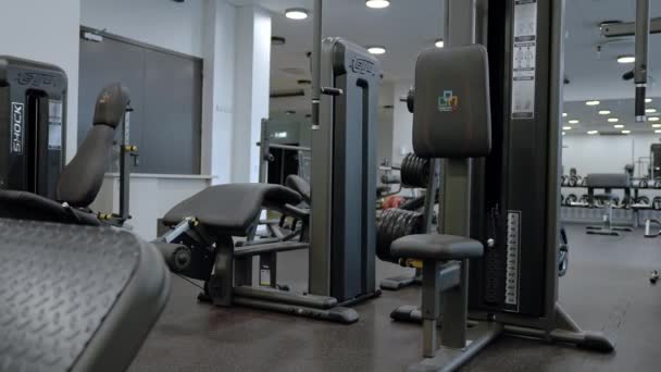 Design Equipment Modern Gym Modern Gym Interior Equipment Sports Equipment — Video Stock