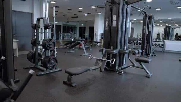 Design Equipment Modern Gym Modern Gym Interior Equipment Sports Equipment — Vídeo de Stock